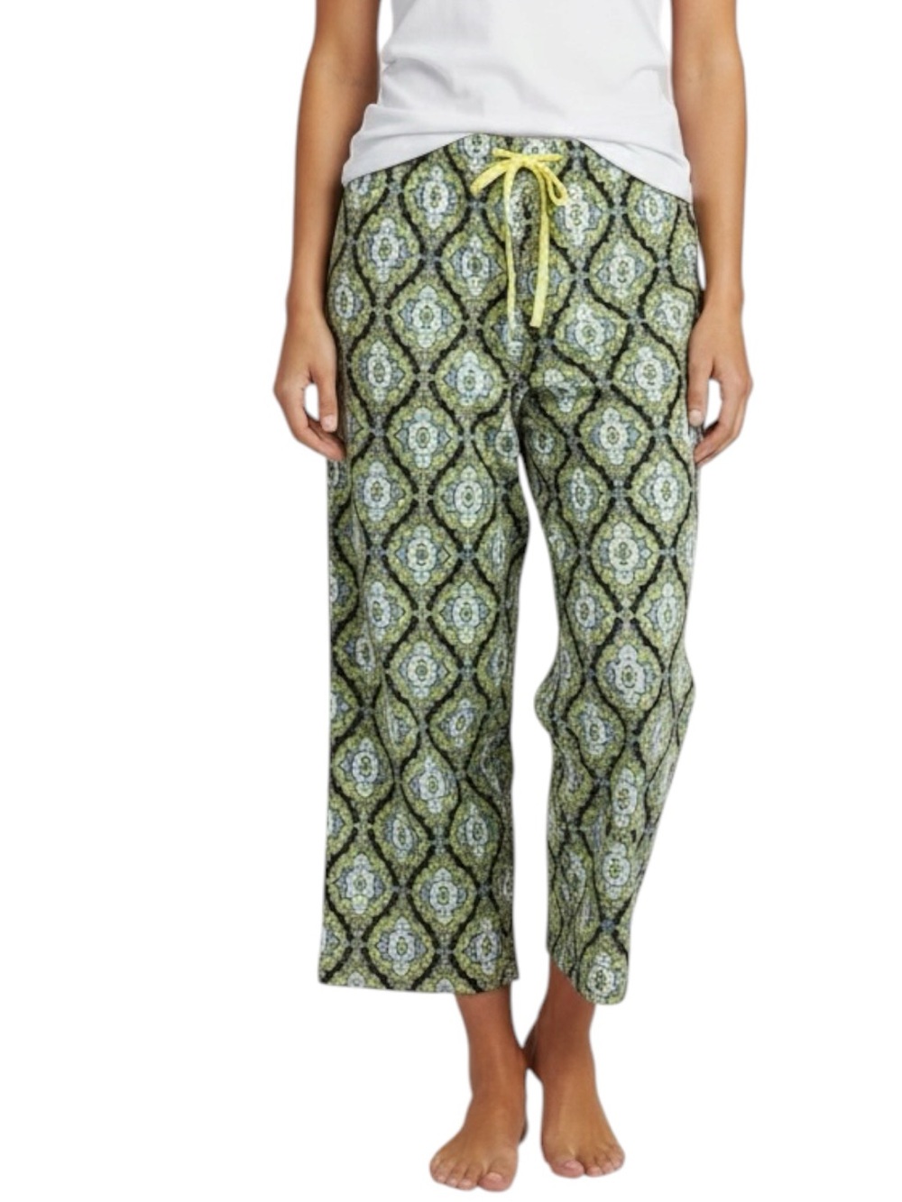VERA BRADLEY Cambridge Medallion  Corduroy Pants in Lime, Black & Blue Size XL